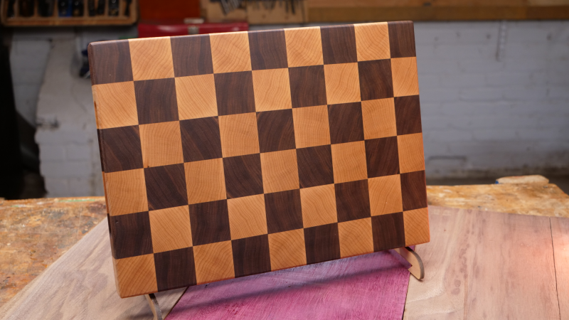 Walnut and Maple checkered cutting board